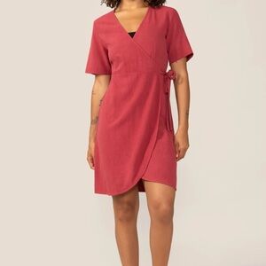 Wrap Linen Dress
